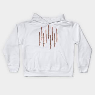 Bassoon on orange Kids Hoodie